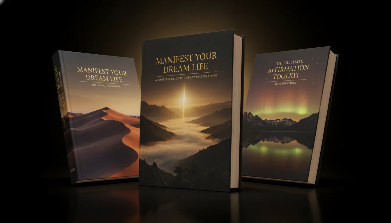 Manifest Your Dream Life — the complete bundle: the guide, the 30-day workbook, and the affirmation toolkit